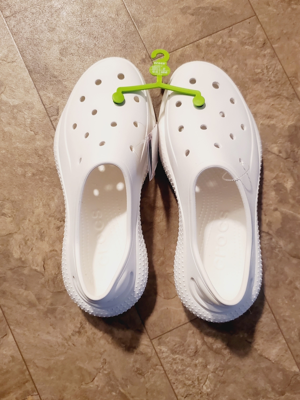 Crocs Off Whi Classic Unisex Sneaker Linen Slip On Shoes Fish Beach Size 11 W 9M